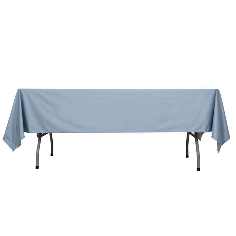Scuba Rectangular 60"x102" Tablecloth Dusty Blue - Wrinkle Free & Stain Resistant Table Cover