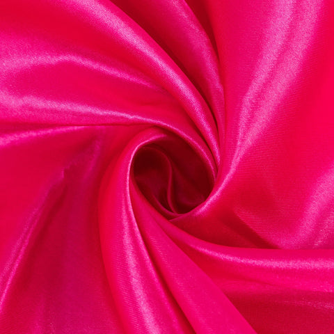 Satin 132" Round Tablecloth Fuchsia - Stylish Seamless Table Cover