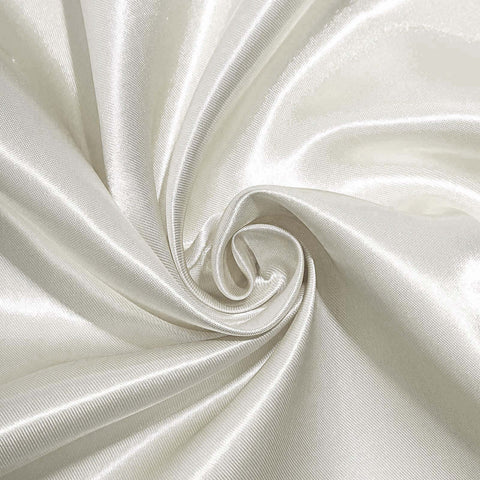 Satin 120" Round Tablecloth Ivory - Stylish Seamless Table Cover
