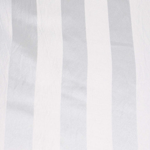 Satin Striped 90"x132" Rectangular Tablecloth White - Seamless Silky Smooth Wedding Decor