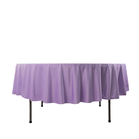 Scuba Round 90" Tablecloth Lavender Lilac - Wrinkle Free & Stain Resistant Table Cover