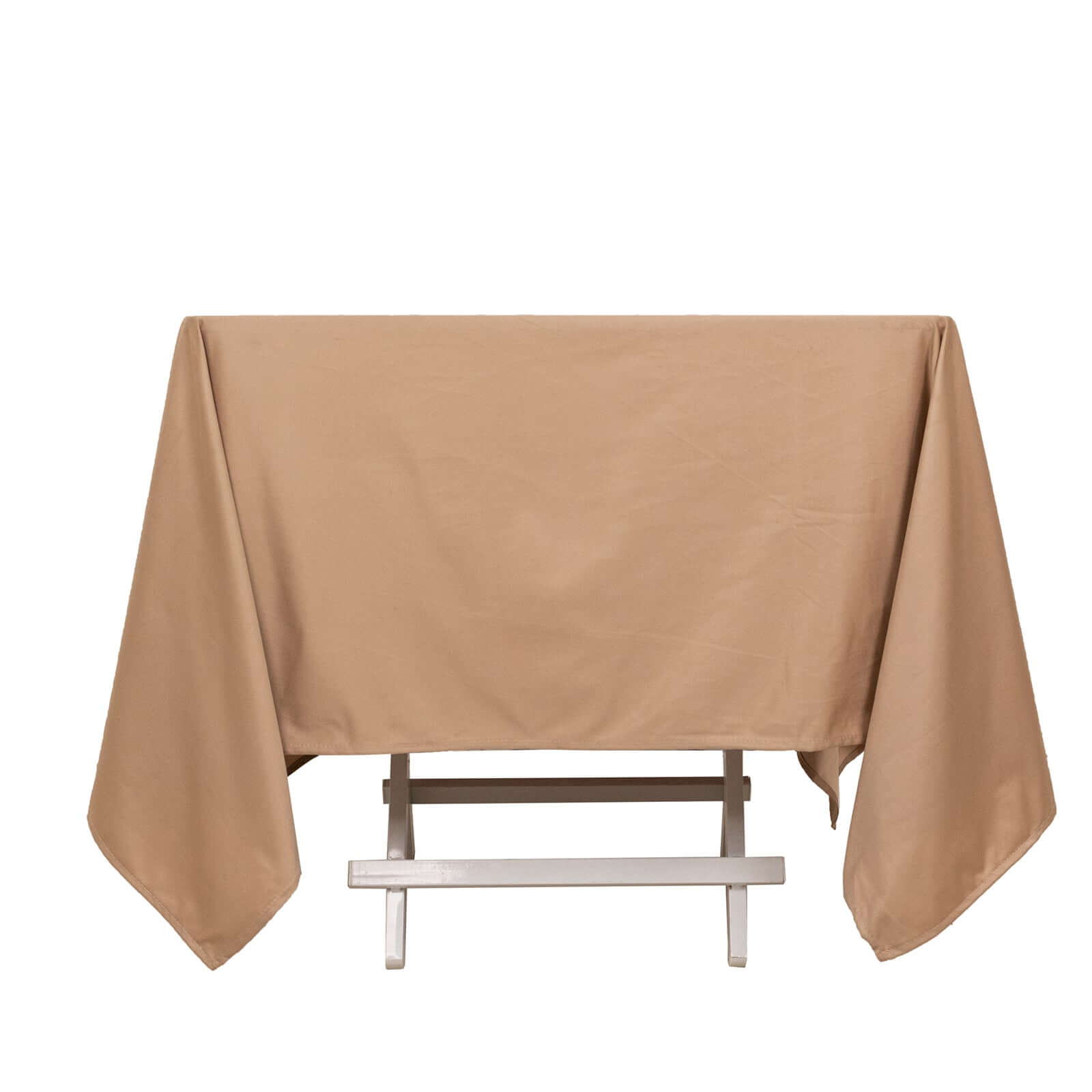 Scuba Square 70"x70" Tablecloth Nude - Wrinkle Free & Stain Resistant Table Cover