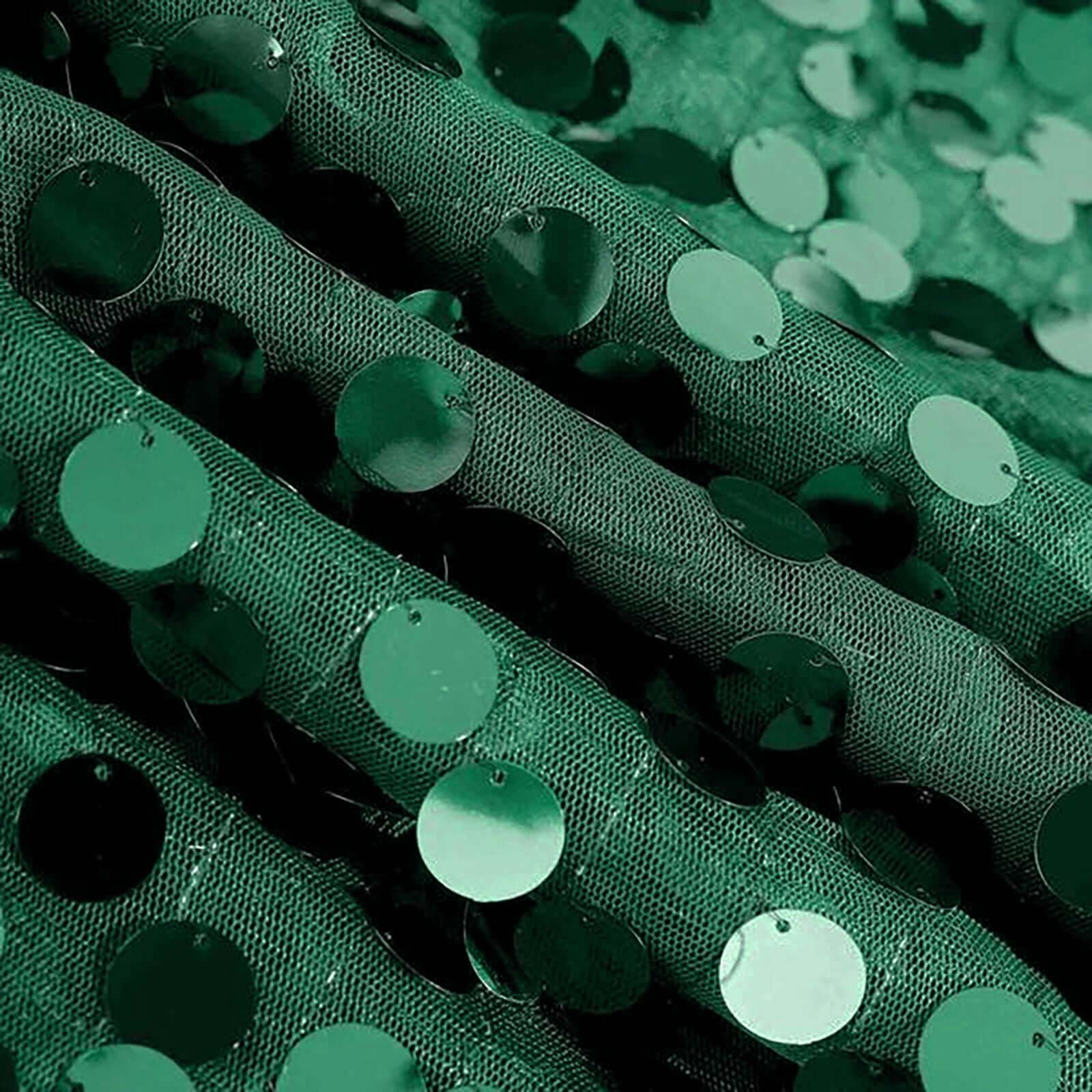 Sequin 60"x102" Rectangle Tablecloth Hunter Emerald Green - Big Payette Design for Modern Gatherings