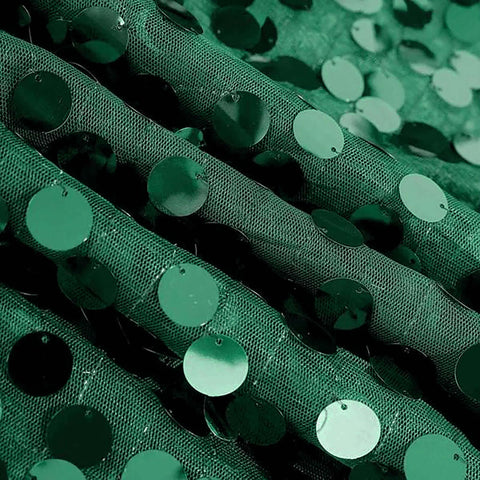 Sequin 60"x102" Rectangle Tablecloth Hunter Emerald Green - Big Payette Design for Modern Gatherings