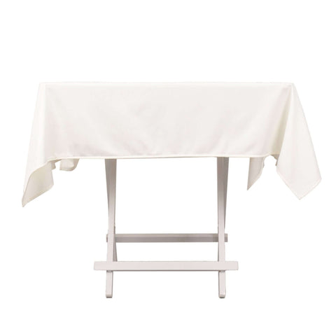 Scuba Square 54"x54" Tablecloth Ivory - Wrinkle Free & Stain Resistant Table Cover