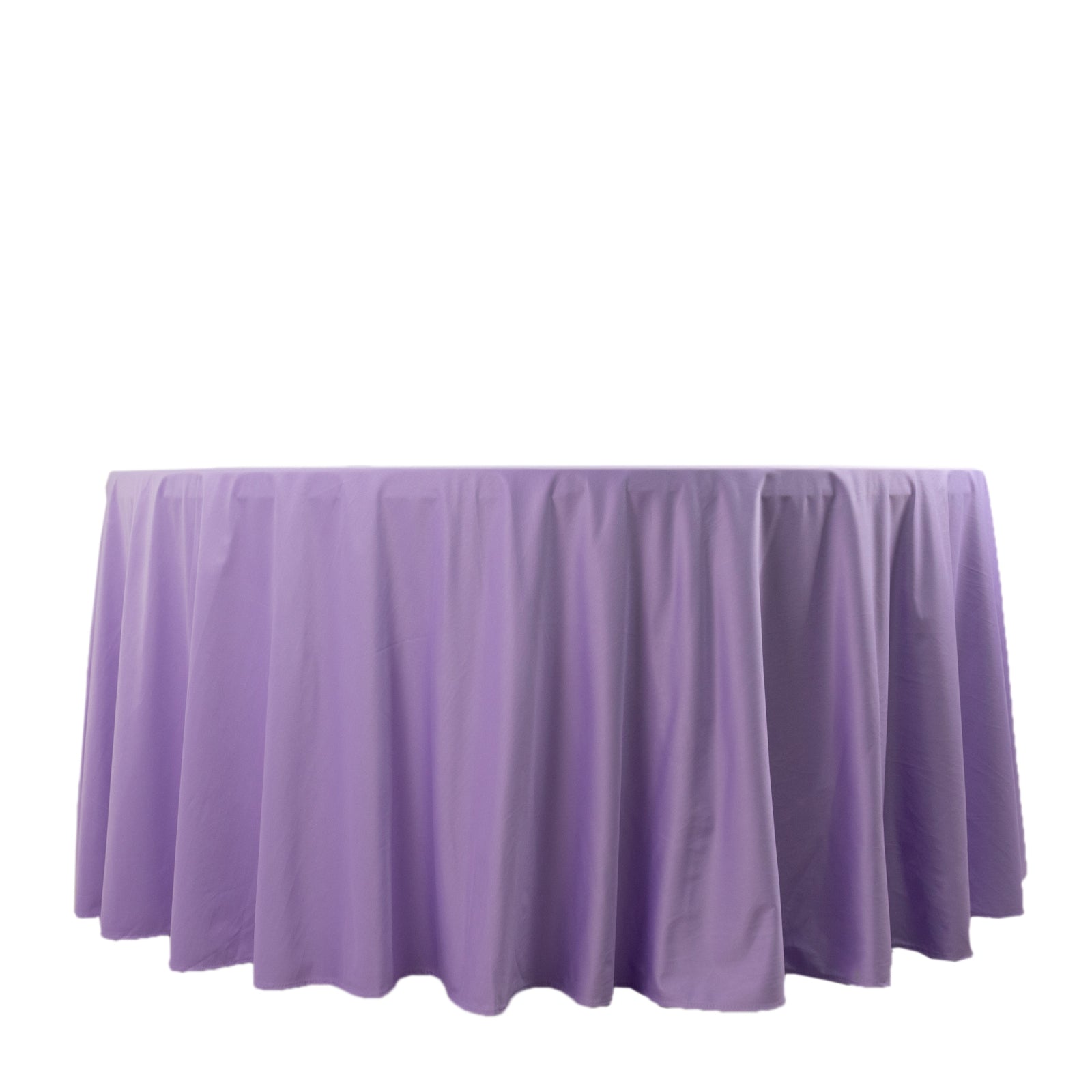 Scuba Round 120" Tablecloth Lavender Lilac - Wrinkle Free & Stain Resistant Seamless Table Cover