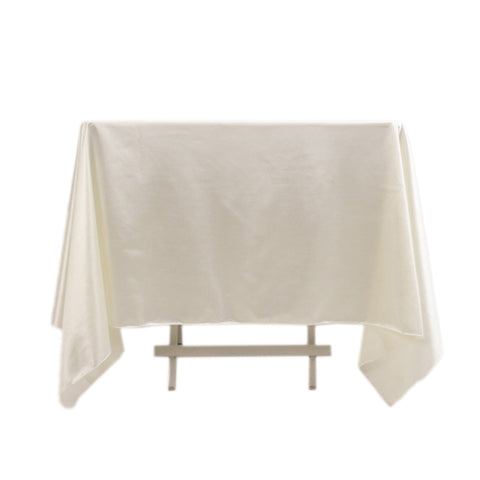 Scuba Square 70"x70" Tablecloth Shimmer Pearl White - Wrinkle Free & Stain Resistant Table Cover for Weddings and Parties