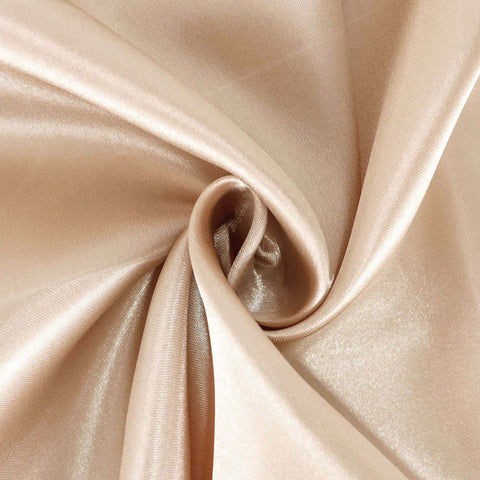 Satin 108" Round Tablecloth Nude - Smooth and Lustrous Table Cover