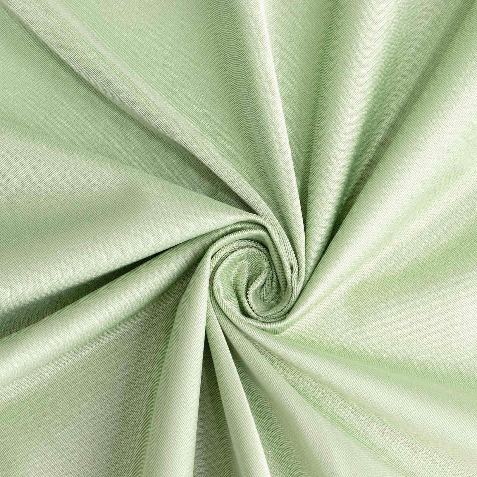 Scuba Round 132" Tablecloth Sage Green - Wrinkle Free & Stain Resistant Seamless Table Cover