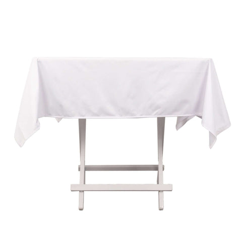 Scuba Square 54"x54" Tablecloth White - Wrinkle Free & Stain Resistant Table Cover for Weddings & Events