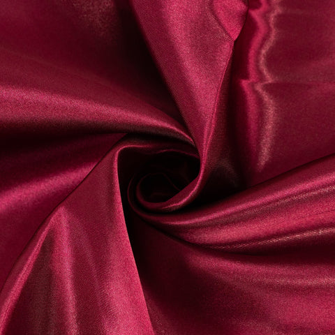 Satin 132" Round Tablecloth Burgundy - Stylish Seamless Table Cover
