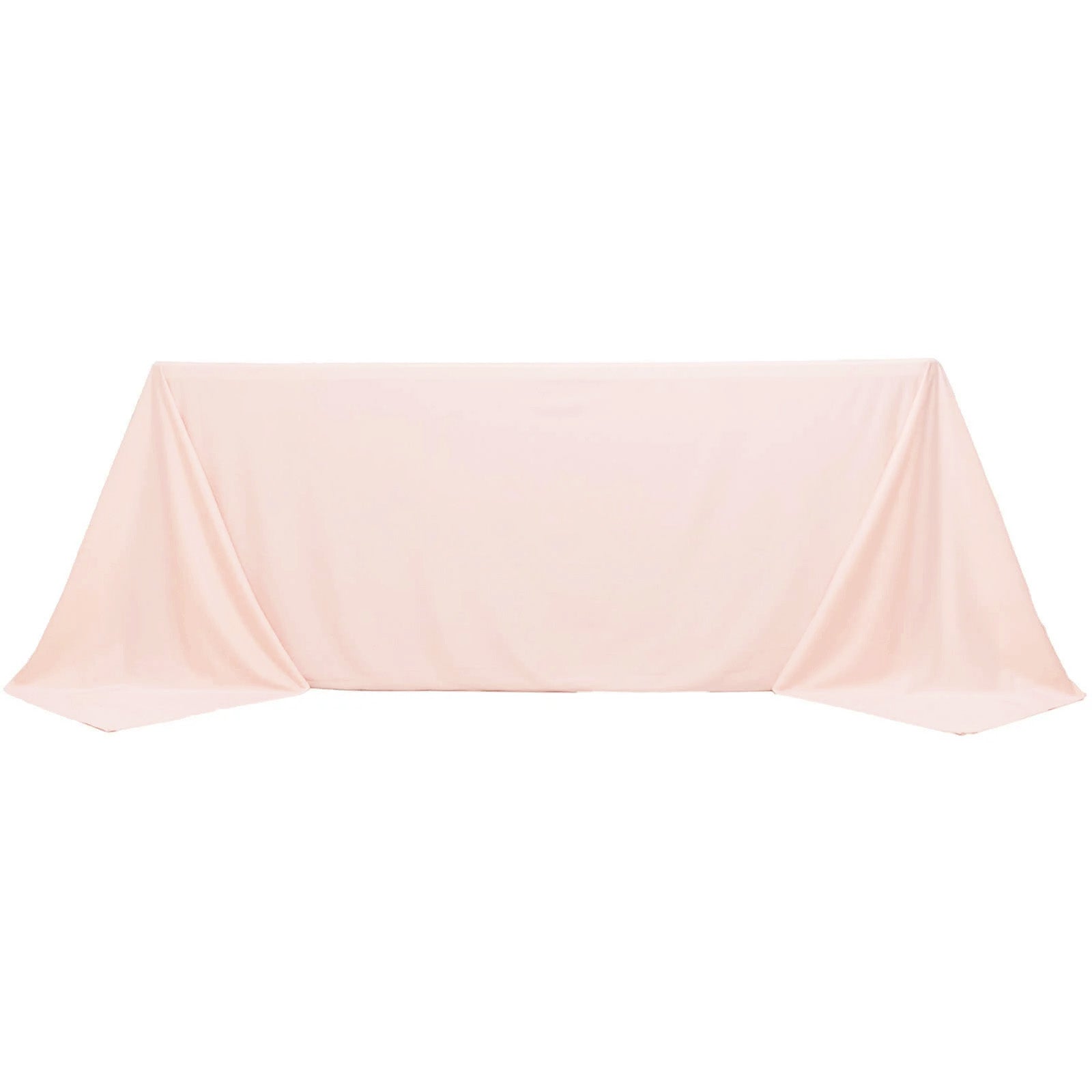 Scuba Rectangular 90"x132" Tablecloth Blush - Wrinkle Free, Stain Resistant & Seamless Table Cover