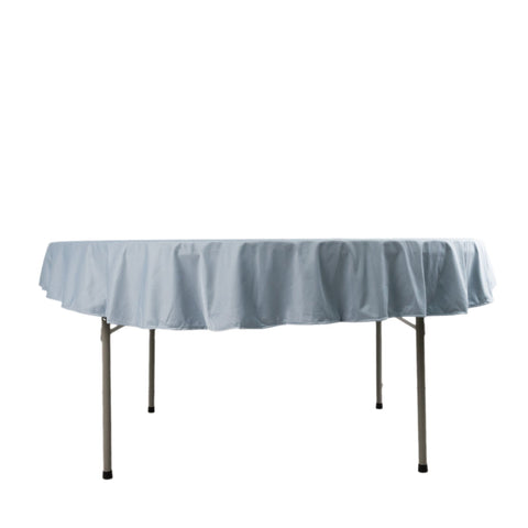 Scuba Round 70" Tablecloth Dusty Blue - Wrinkle Free & Stain Resistant Table Cover