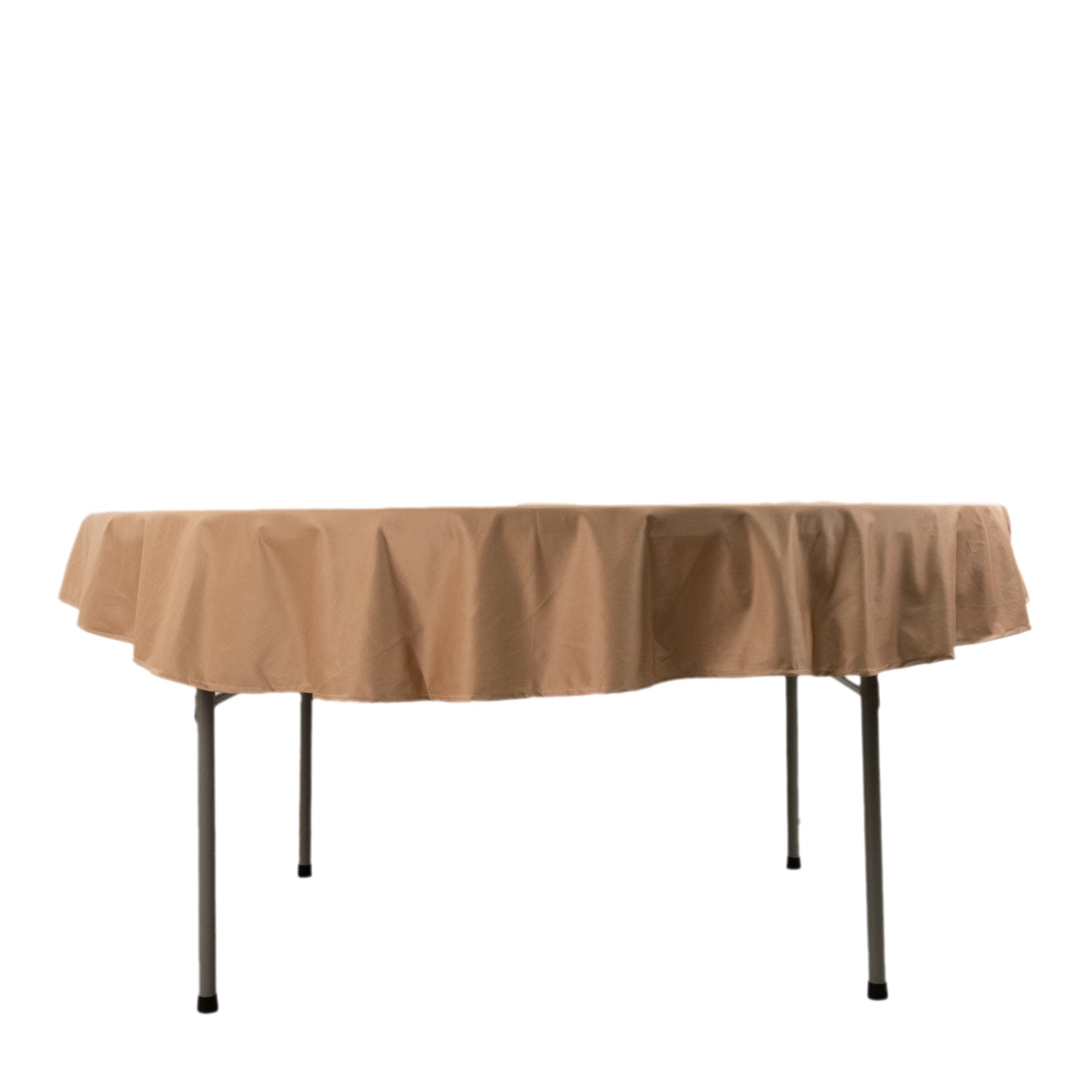 Scuba Round 70" Tablecloth Nude - Wrinkle Free & Stain Resistant Table Cover