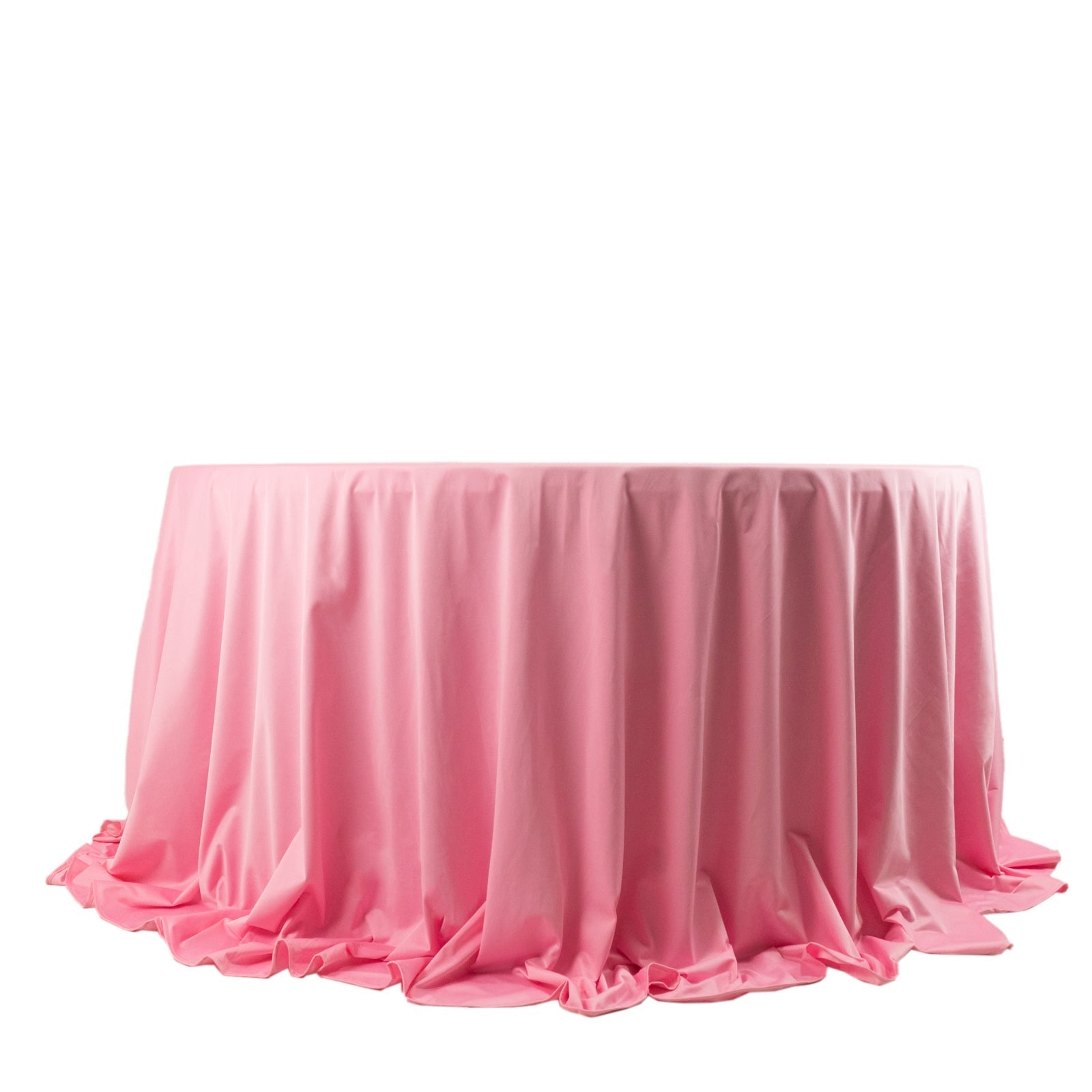 Scuba Round 132" Tablecloth Pink - Wrinkle Free & Stain Resistant Seamless Table Cover