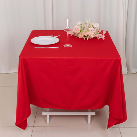 Scuba Square 70"x70" Tablecloth Red - Wrinkle Free & Stain Resistant Table Cover
