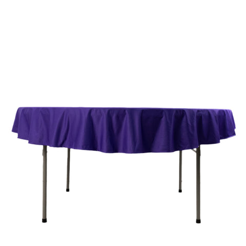 Scuba Round 70" Tablecloth Purple - Wrinkle Free & Stain Resistant Table Cover
