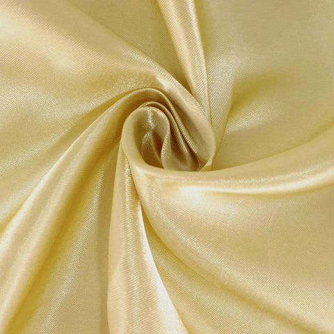 Satin 132" Round Tablecloth Champagne - Stylish Seamless Table Cover