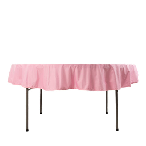 Scuba Round 70" Tablecloth Pink - Wrinkle Free & Stain Resistant Table Cover
