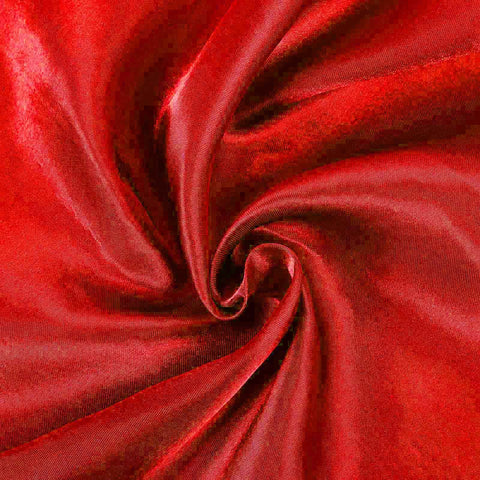 Satin Chair Cover Self-Tie Universal Design Red - Durable Slip-On Cover for Folding, Dining, Banquet & Standard Chairs