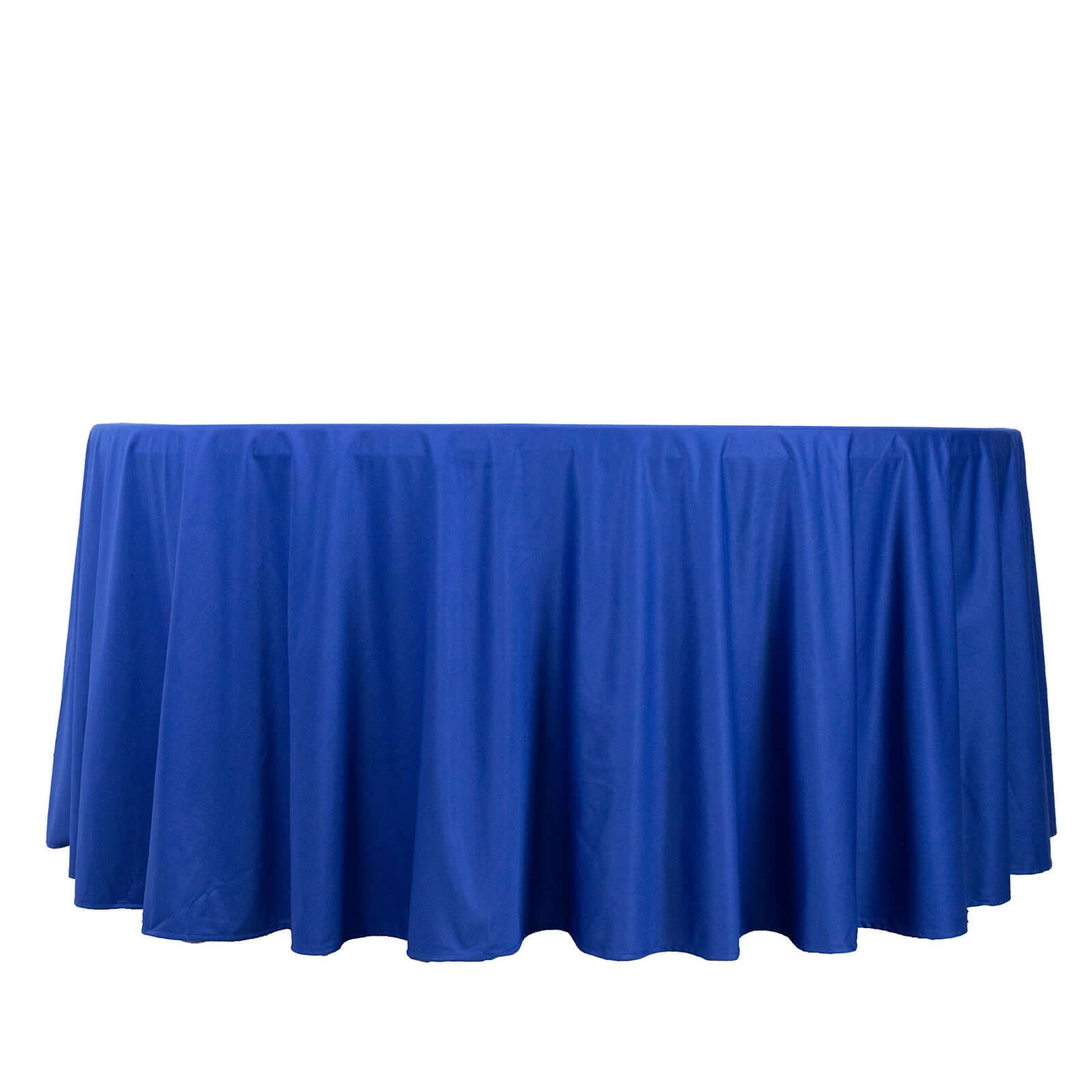 Scuba Round 120" Tablecloth Royal Blue - Wrinkle Free & Stain Resistant Seamless Table Cover