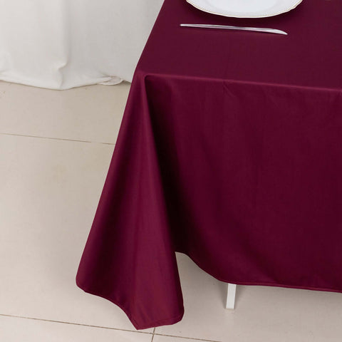 Scuba Square 70"x70" Tablecloth Burgundy - Wrinkle Free & Stain Resistant Table Cover