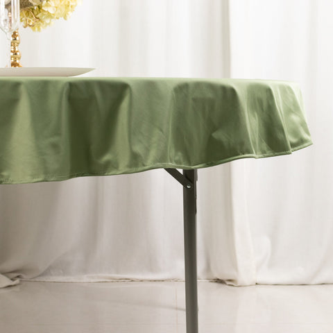 Scuba Round 70" Tablecloth Dusty Sage Green - Wrinkle Free & Stain Resistant Table Cover