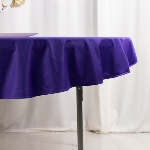 Scuba Round 70" Tablecloth Purple - Wrinkle Free & Stain Resistant Table Cover
