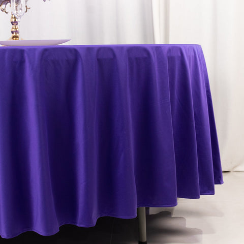 Scuba Round 108" Tablecloth Purple - Wrinkle Free & Stain Resistant Table Cover