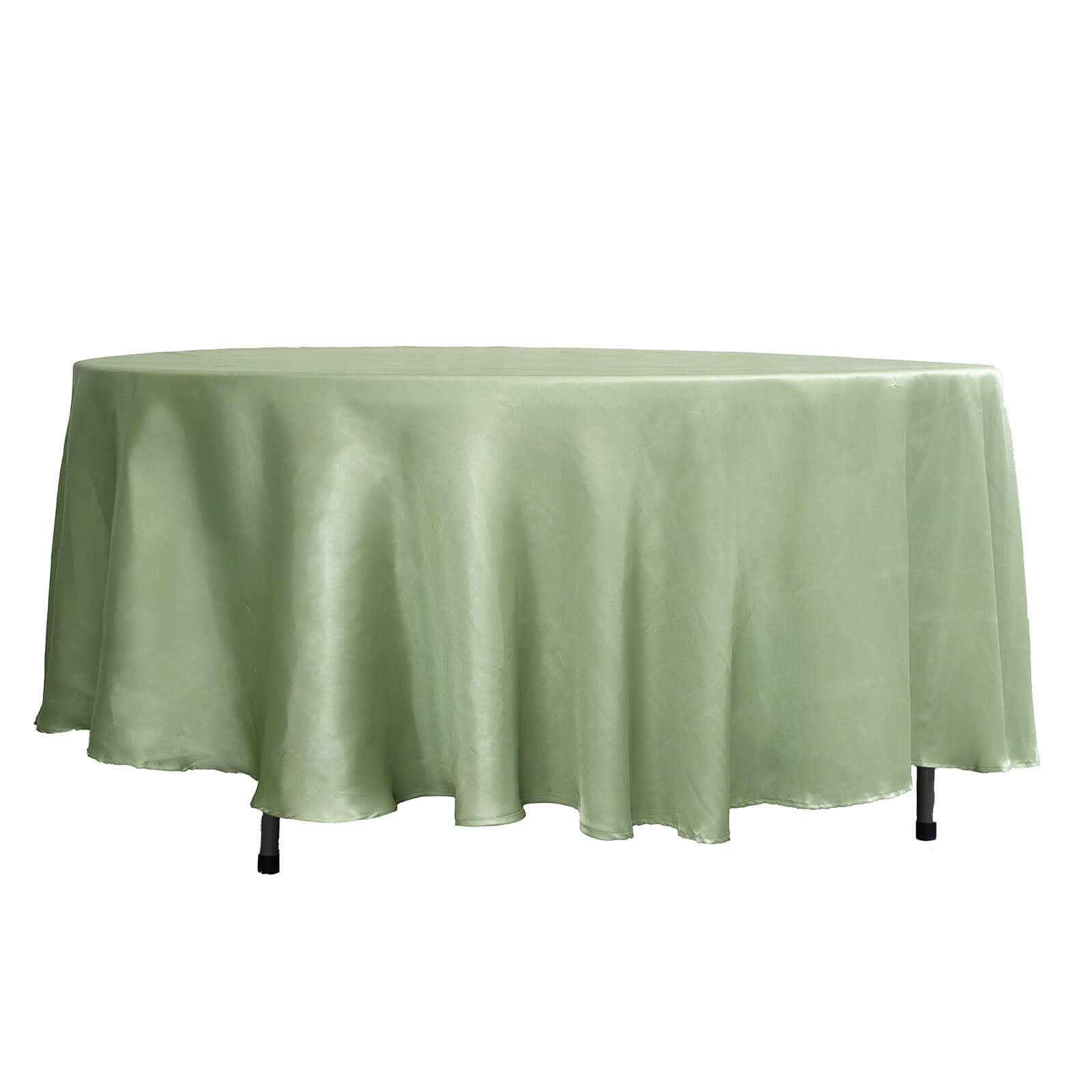 Satin 108" Round Tablecloth Sage Green - Smooth and Lustrous Table Cover